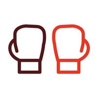 Boxing Vector Thick Line Two Color Icons For Personal And Commercial Use.