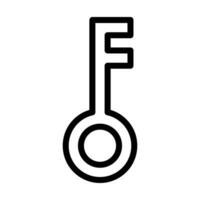 key icon in line style vector