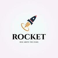 minimalista cohete logo, usable para negocio y tecnología logotipos, plano vector logo diseño modelo elemento