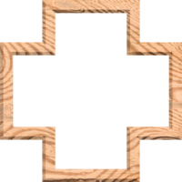 geometrisk trä- text ram png