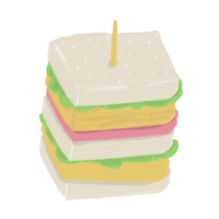 Mini sandwiches oil paint png