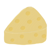 piece of cheese oil paint png