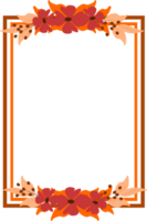 Rectangle floral frame clipart png