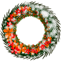 Flower spring wreath png