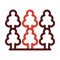 Forest Vector Thick Line Two Color Icons For Personal And Commercial Use.