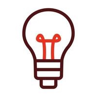 Bulb Vector Thick Line Two Color Icons For Personal And Commercial Use.