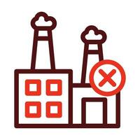 No Fossil Fuels Vector Thick Line Two Color Icons For Personal And Commercial Use.