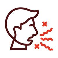 Bad Smell Vector Thick Line Two Color Icons For Personal And Commercial Use.