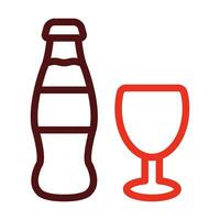 Soft Drink Vector Thick Line Two Color Icons For Personal And Commercial Use.