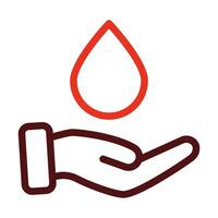 Save Water Vector Thick Line Two Color Icons For Personal And Commercial Use.