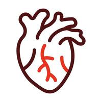corazón vector grueso línea dos color íconos para personal y comercial usar.