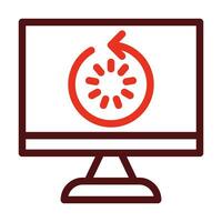 Restart Vector Thick Line Two Color Icons For Personal And Commercial Use.