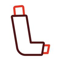 Inhaler Vector Thick Line Two Color Icons For Personal And Commercial Use.