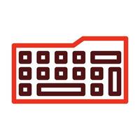 Keyboard Vector Thick Line Two Color Icons For Personal And Commercial Use.