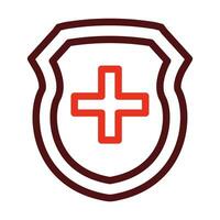 Immune System Vector Thick Line Two Color Icons For Personal And Commercial Use.