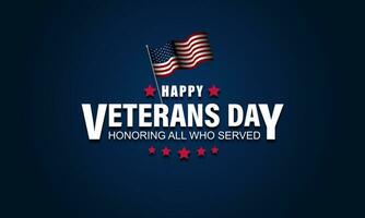 Happy Veterans Day United States of America background vector illustration