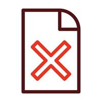 Reject Vector Thick Line Two Color Icons For Personal And Commercial Use.