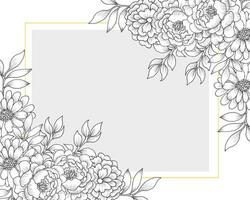 Hand Drawn Rose and Aster Border vector