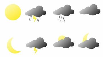 clima símbolo íconos colocar. vector