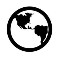 Simple earth globe icon. vector