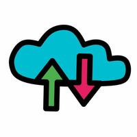 Cloud computing icon illustration. vector