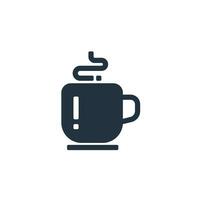 Cup of coffee icon in trendy flat style isolated on white background. cup of coffee symbol for web and mobile apps. vector