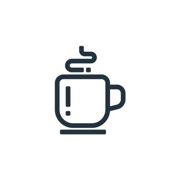 Cup of coffee icon isolated on white background. cup of coffee symbol for web and mobile apps. vector