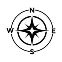 Arrow Compass Icon, Geographical Icon, Direction Design Elements, Navigate Destination Through Compass Tools, Qaba Direction Searching Sign, North Direction Symbol Vector Illustration