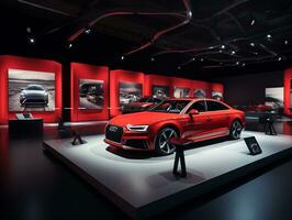 Audi A4 exhibition. Generative AI photo