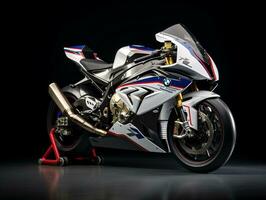 BMW S 1000 RR exhibition. Generative AI photo