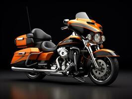 Harley Davidson electra planeo exhibición. generativo ai foto