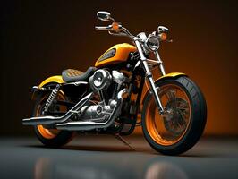 Harley Davidson deportista exhibición. generativo ai foto