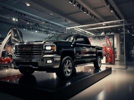 GMC Sierra exhibition. Generative AI photo