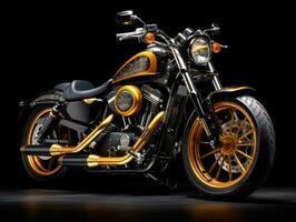 Harley-Davidson Sportster exhibition. Generative AI photo