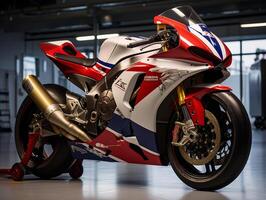 Honda CBR1000RR Fireblade exhibition. Generative AI photo