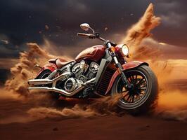 Indian Scout exhibition. Generative AI photo