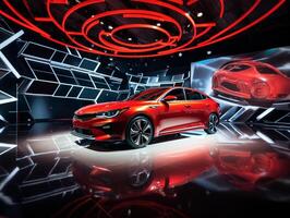 Kia Optima exhibition. Generative AI photo