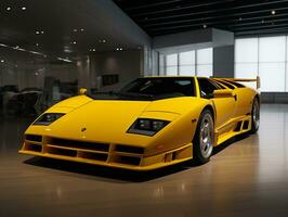 Lamborghini Diablo exhibition. Generative AI photo