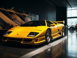 Lamborghini Diablo exhibition. Generative AI photo