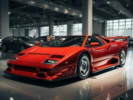 Lamborghini Diablo exhibition. Generative AI photo