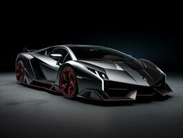 Lamborghini Sesto Elemento exhibition. Generative AI photo