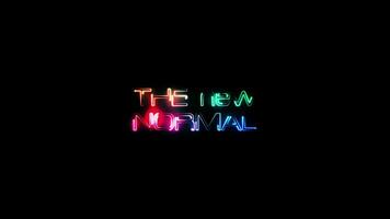 das Neu normal bunt Neon- Laser- Text Animation video