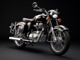 Royal Enfield Bullet exhibition. Generative AI photo