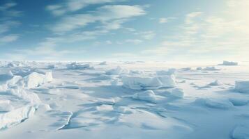 The North Poles icy expanse. Generative AI photo