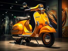 vespa exhibición. generativo ai foto