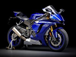 Yamaha YZF-R6 exhibition. Generative AI photo