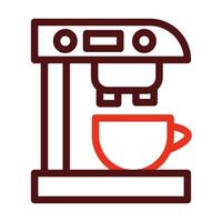 Coffee Maker Vector Thick Line Two Color Icons For Personal And Commercial Use.