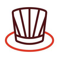 Hat Vector Thick Line Two Color Icons For Personal And Commercial Use.