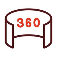 360 Image Vector Thick Line Two Color Icons For Personal And Commercial Use.