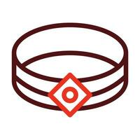 Bracelet Vector Thick Line Two Color Icons For Personal And Commercial Use.